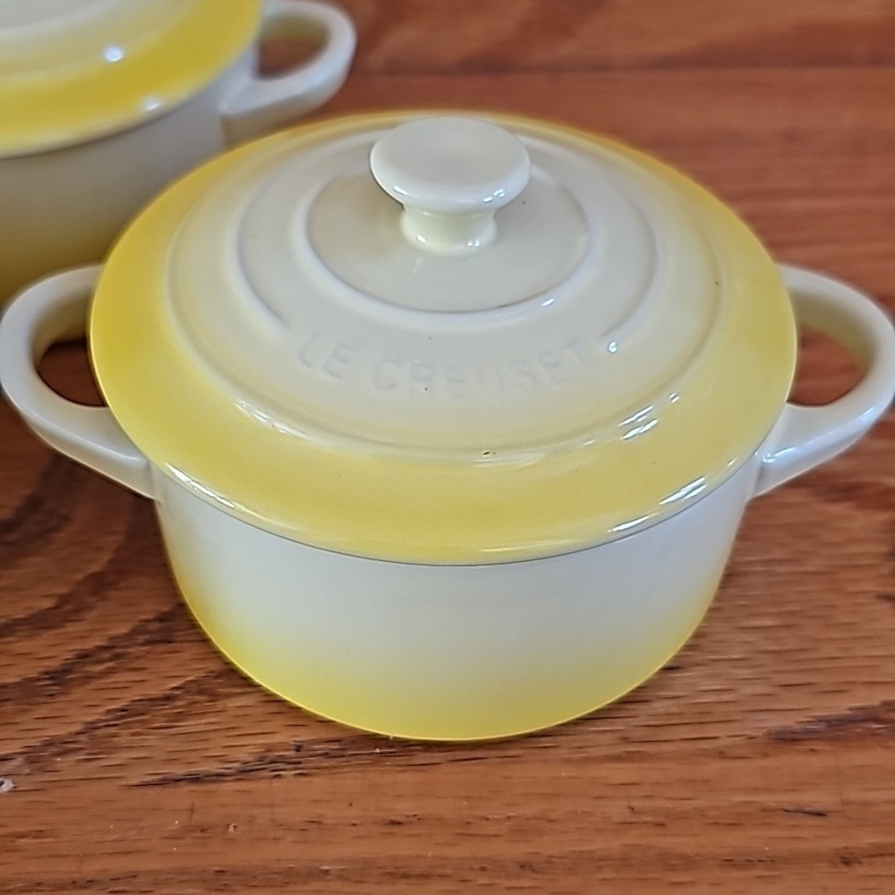 NWT Le Creuset Mini Cocottes Set of 3 CK Soleil Perfect Spring Baking & Serving - Picture 4 of 7
